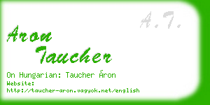 aron taucher business card
